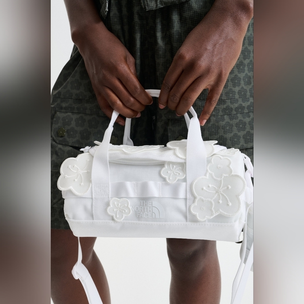 TNF x Cecilie Bahnsen Maria Base Camp Clutch White Floral Translucent NWT
